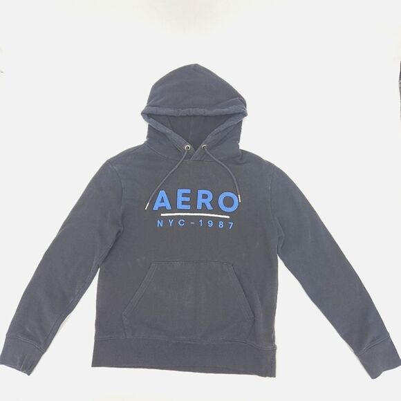 Aeropostale NYC-1987 Heritage Pullover Hoodie Mens Size Small Aero Spellout - Picture 1 of 7